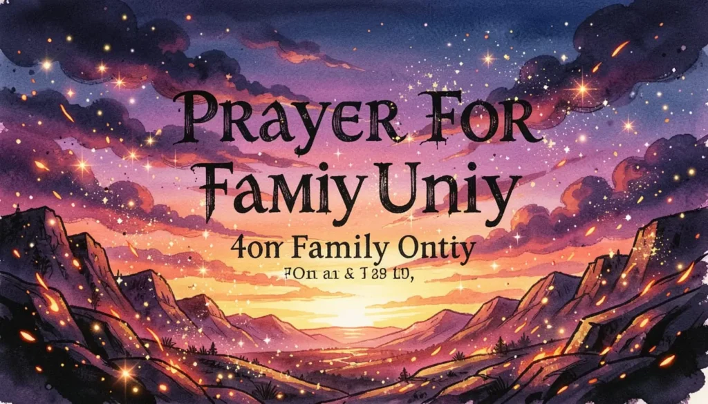 Prayer for Family Unity