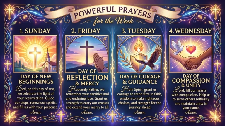 Powerful Prayers for Sunday, Friday, Tuesday, Wednesday