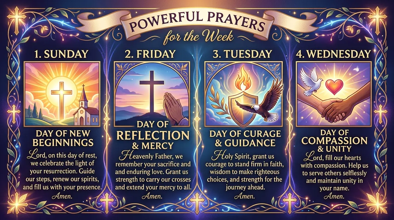 Powerful Prayers for Sunday, Friday, Tuesday, Wednesday